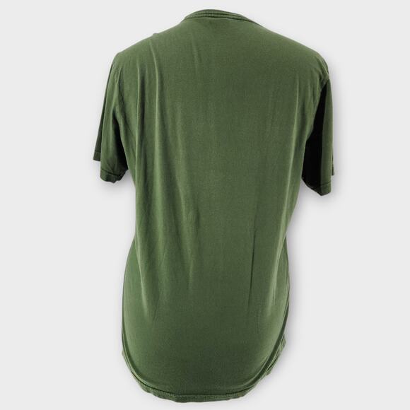 Lucky Brand Graphic T-Shirt Men's M Green Spell out Classic Fit VTG Y2K - Picture 2 of 4